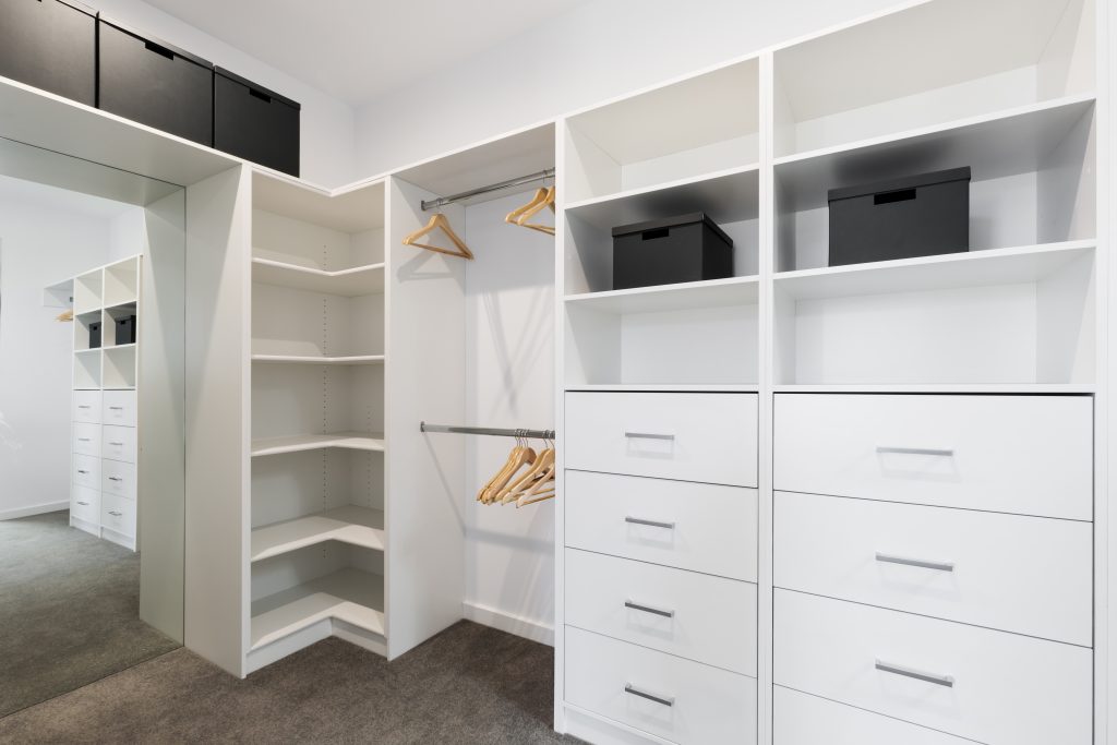 Walk-in closets are a desirable feature in a home