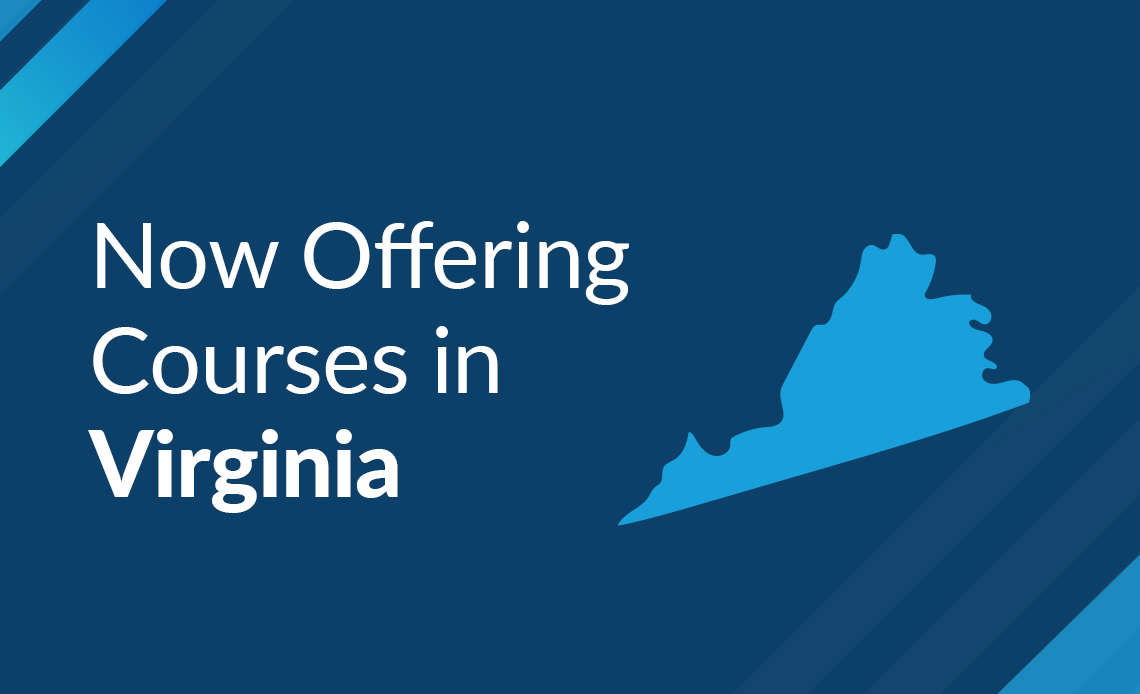 License-Classroom-Blog-Courses-Virginia Happy charismatic guy with glasses, sitting at the desk at home, taking notes in a notebook during online real estate sae courses, using a laptop